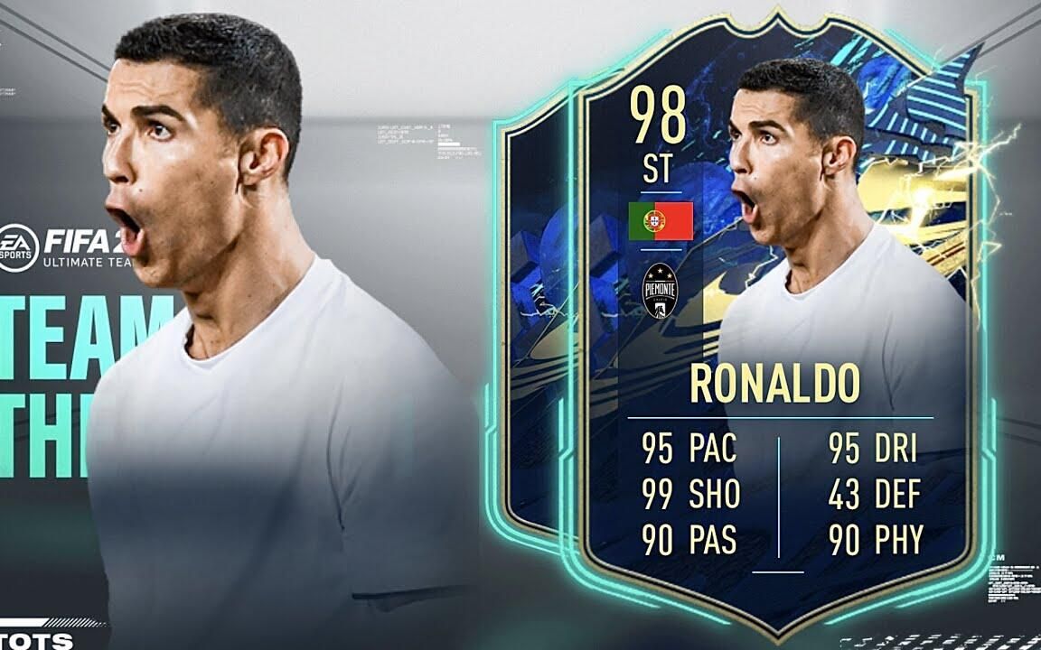 【fifa21】花式大神测评98能力的tots c罗,太强了