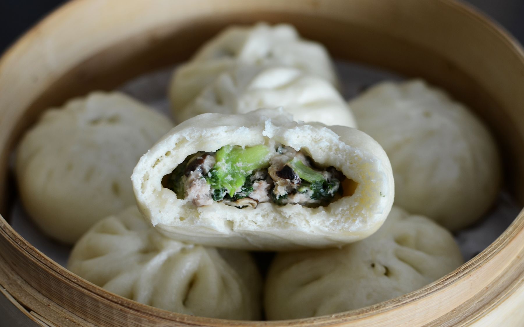 【猪肉香菇油菜包】早餐常吃的包子,搭配牛奶或豆浆,营养全面!