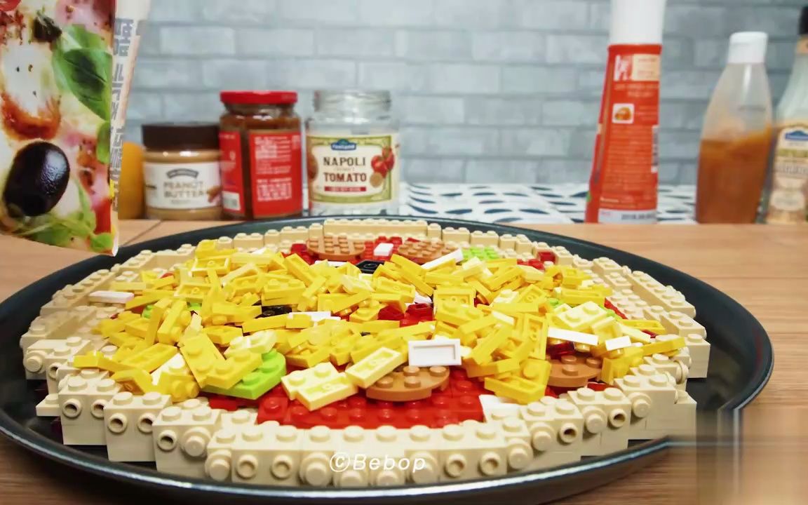 【定格动画】乐高披萨-现实生活中的乐高