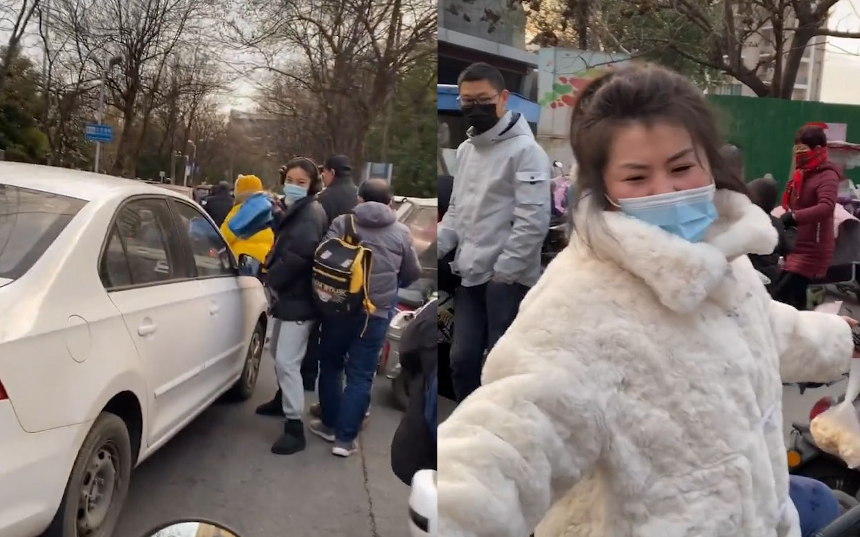 "女子当街吐槽开车接娃家长,路人叫好!