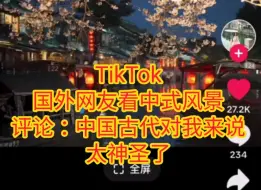 Download Video: TikTok国外网友看中式风景，评论：中国古代风景对我来说太神圣了