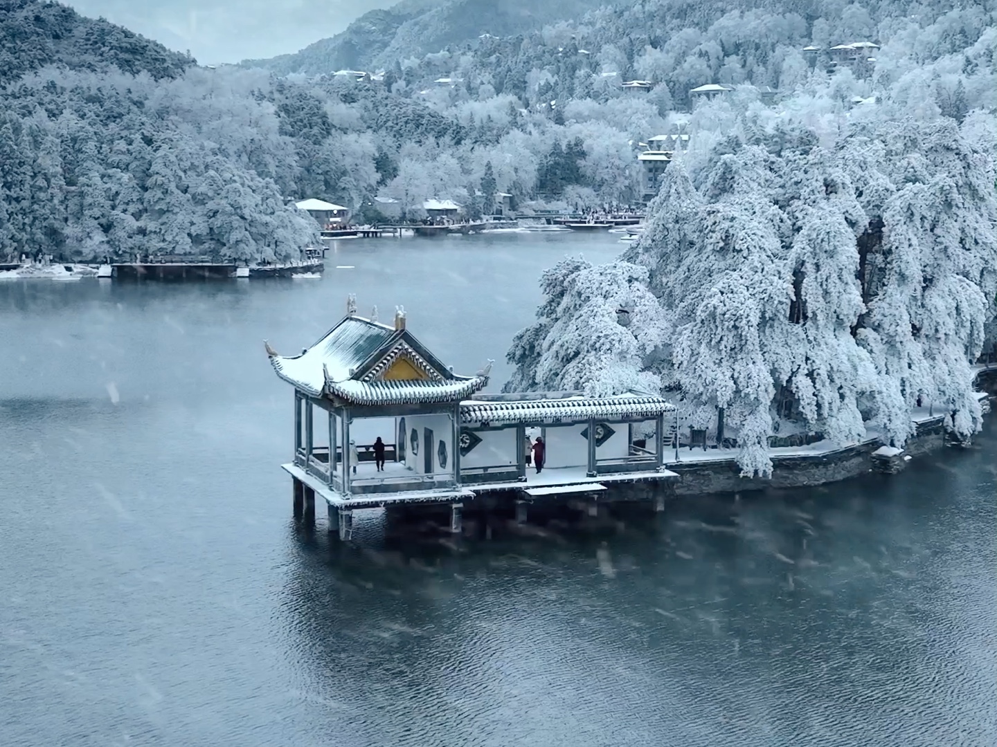 去年冬天的庐山,有一种令人窒息的美.