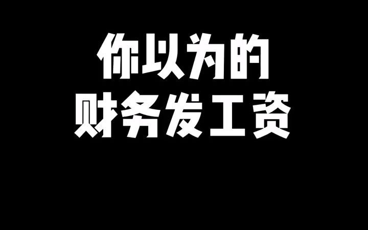 你以为的财务发工资哔哩哔哩bilibili