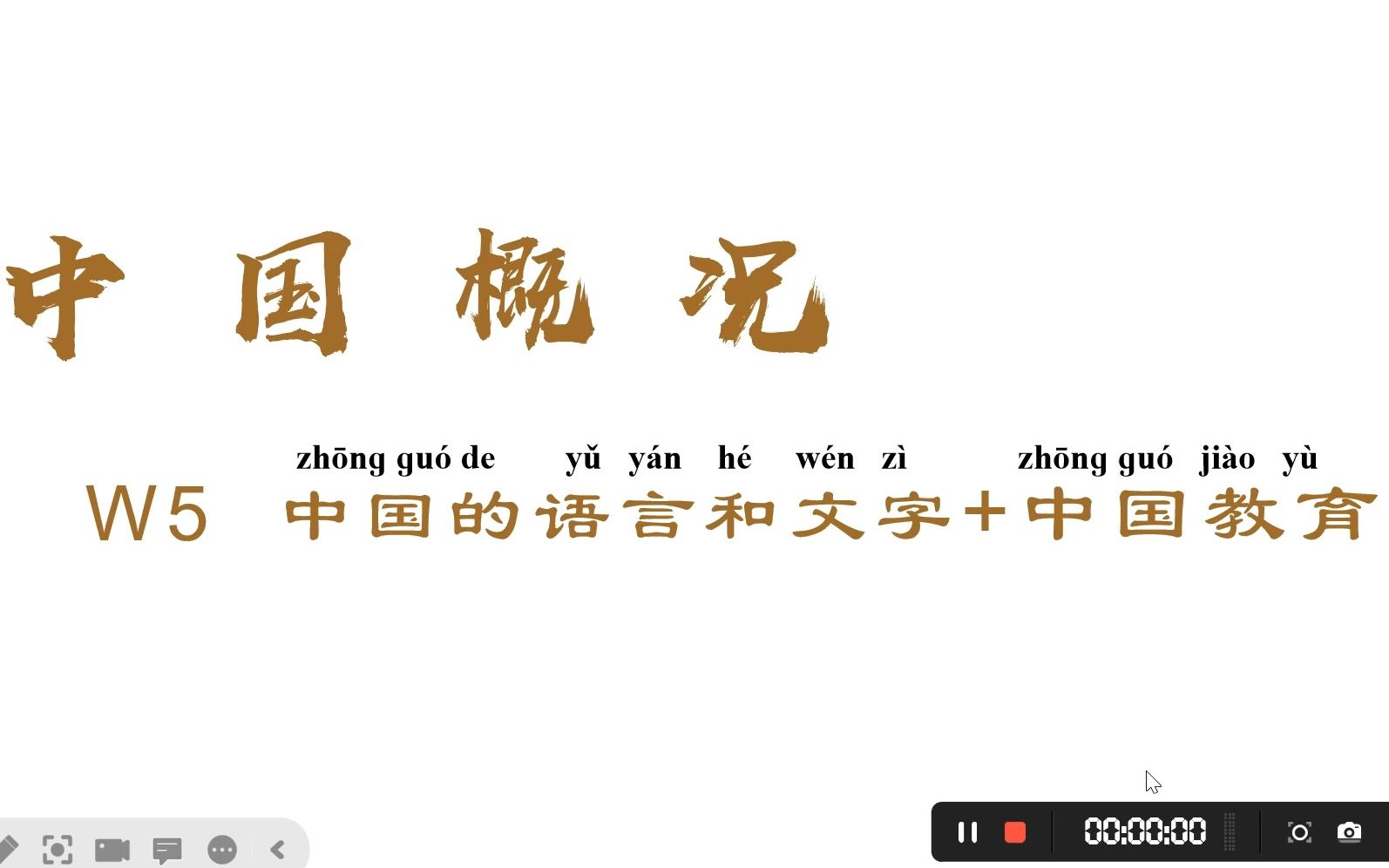 对外汉语 中国概况 W5 中国语言文字和中国的教育哔哩哔哩bilibili