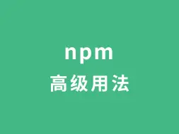 下载视频: npm高级用法