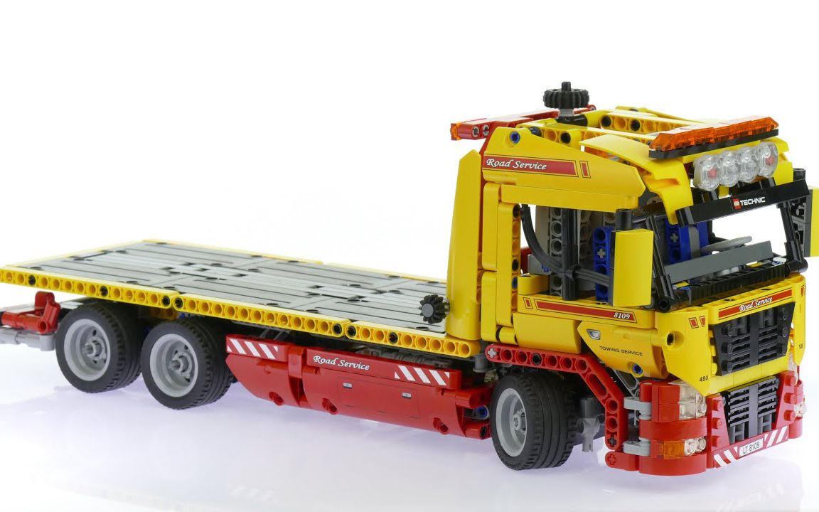 乐高lego8109科技机械组电动平板拖车2011速拼评测