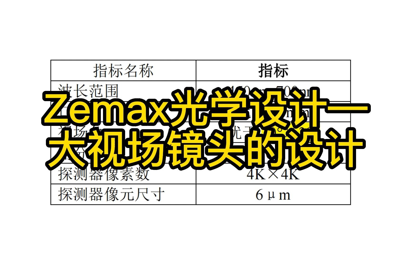 [图]Zemax光学设计—大视场镜头的设计