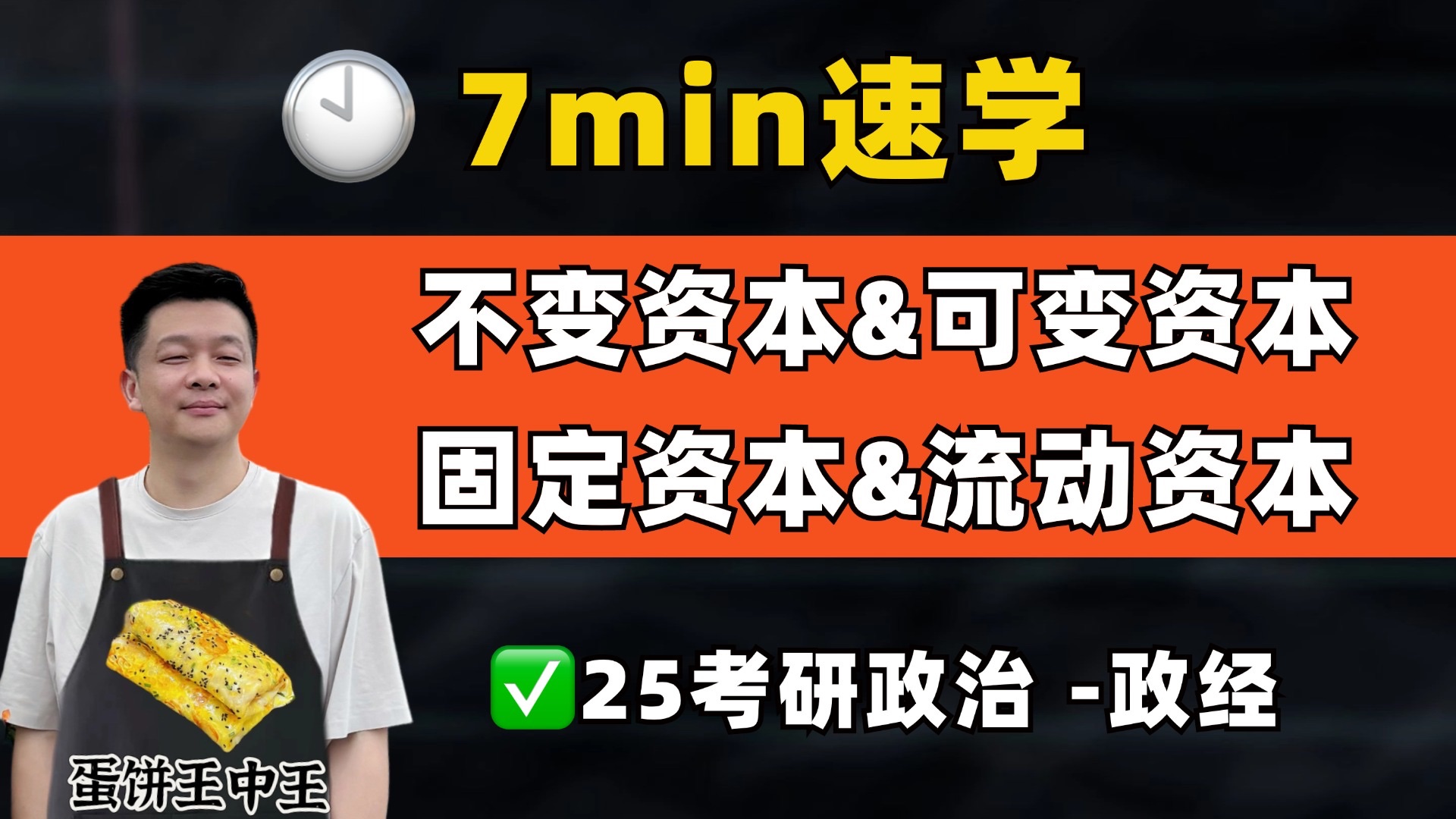 25考研政治|7min速学❗️不变资本&可变资本;固定资本&流动资本|马政经(12/20)哔哩哔哩bilibili