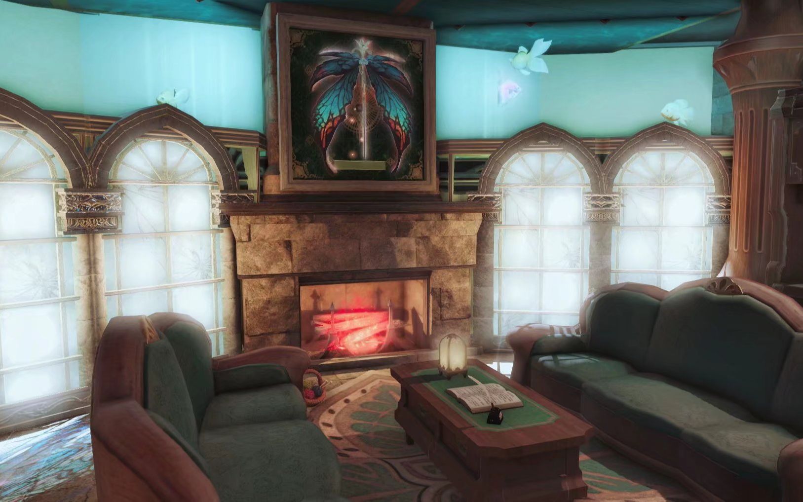 【ff14装修|s房|魔法系】蛇院宿舍与公共休息室_最终幻想14