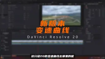 达芬奇DaVinci Resolve-20版本新功能：变速和关键帧曲线面板