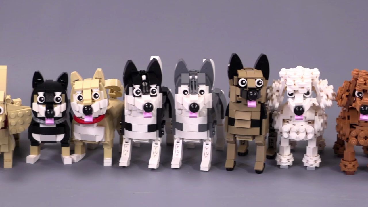 乐高moc作品 20  自制小狗 作品展示