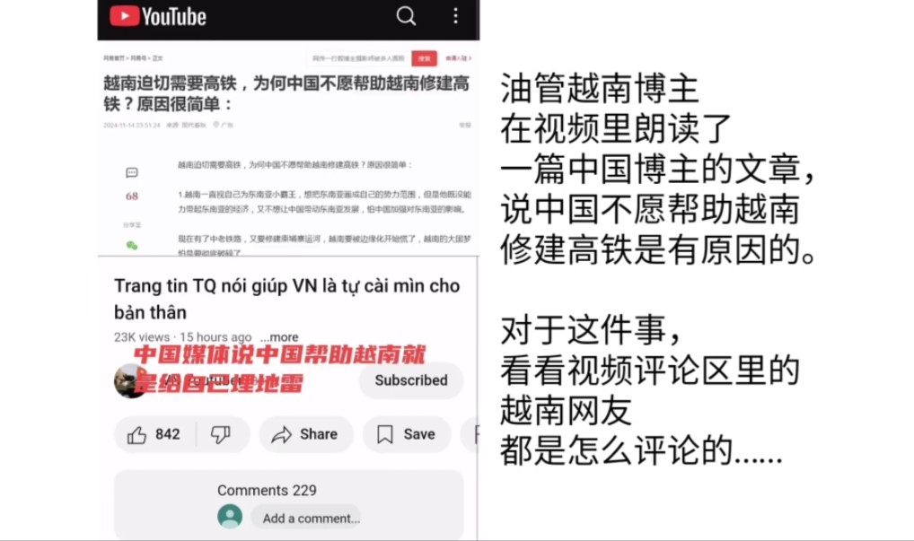 中国不愿帮助越南修建高铁,看看越南网友都是怎么评论的哔哩哔哩bilibili