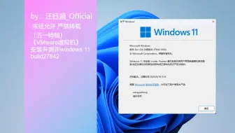 （五一特辑）《VMware虚拟机》安装并测评windows 11 build27842