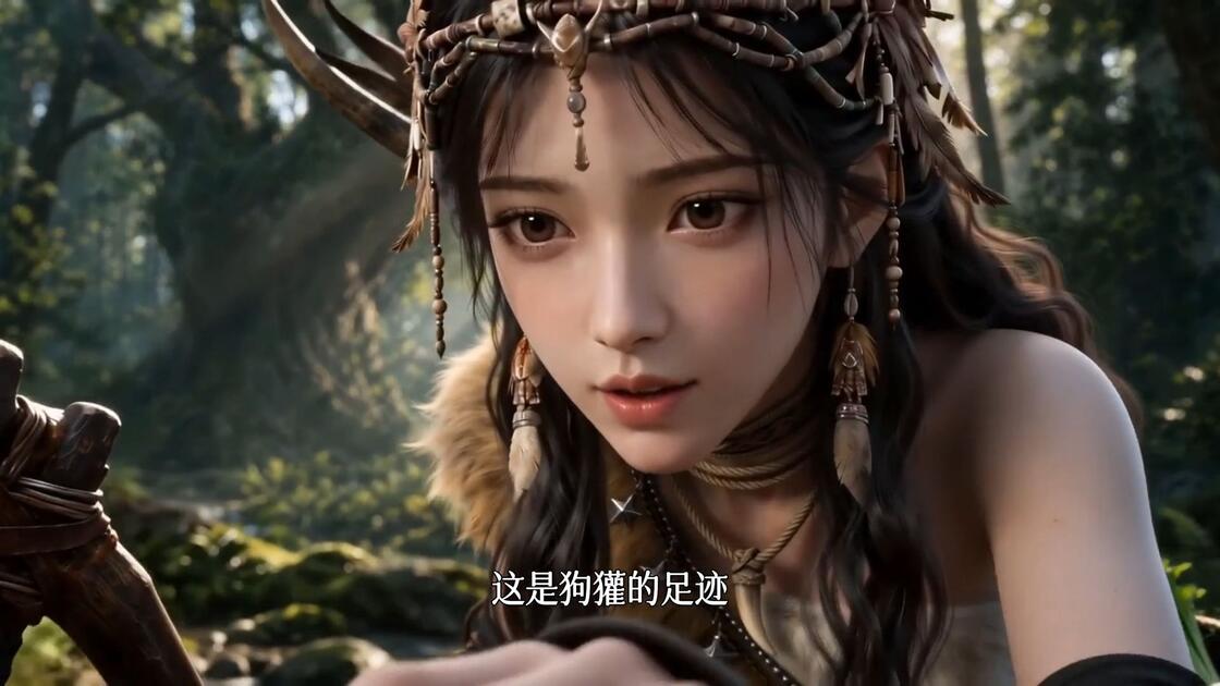 穿越蛮荒我把丈夫养成野人王 (59集)AI短剧