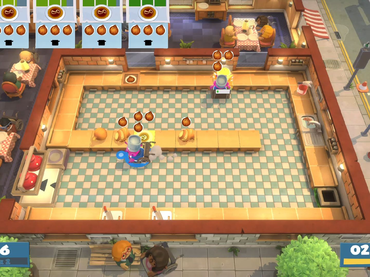 【胡闹厨房1】单人模式1-1四星