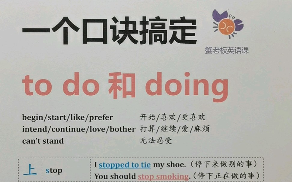 [图]一个口诀搞定to do和doing