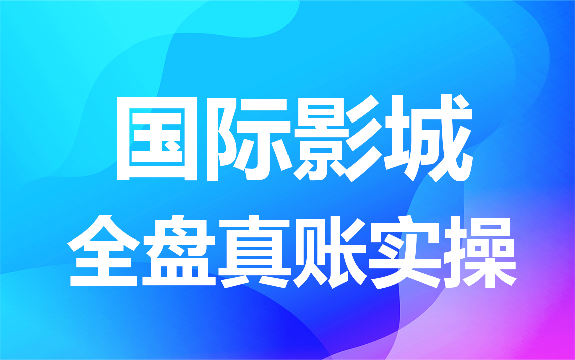 国际影城全盘真账实操精讲哔哩哔哩bilibili