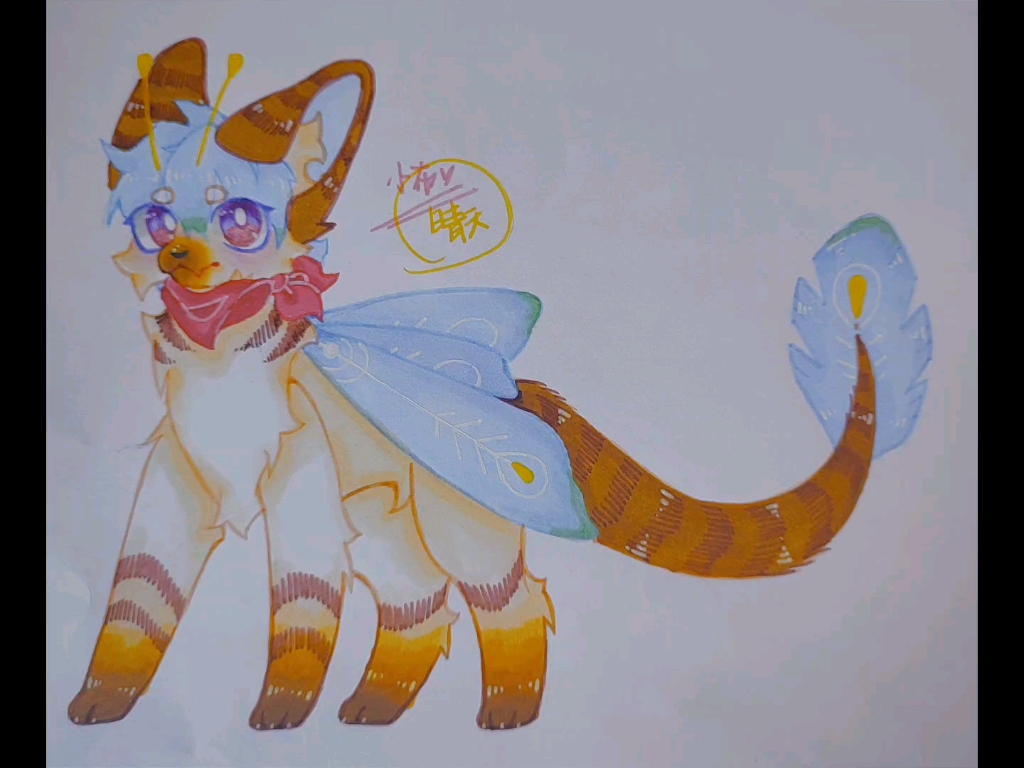 (兽设关节玩偶)是自己的设w!正在做.脸差不多啦~做的不好哈哈!