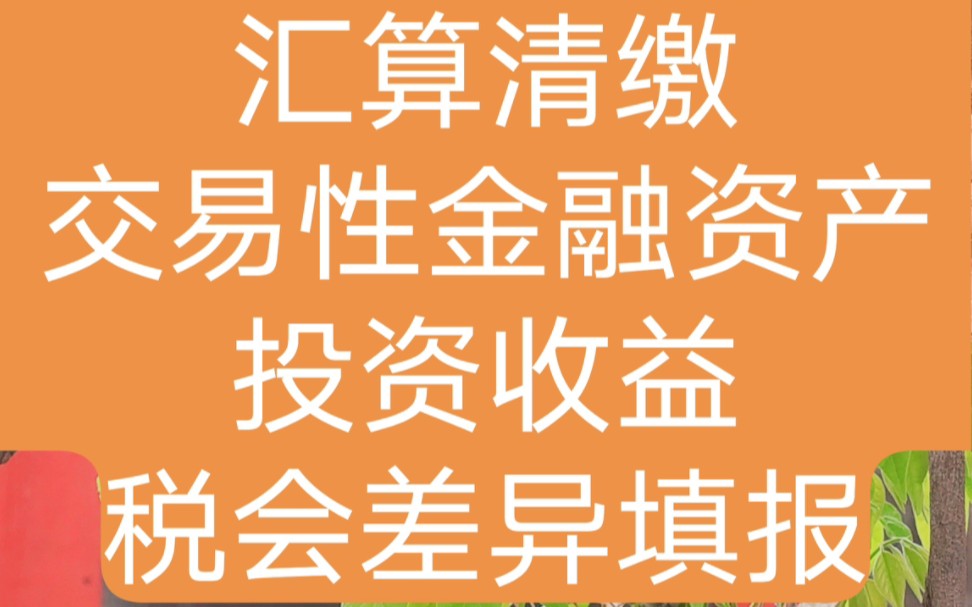 汇算清缴交易性金融资产(理财产品、基金股票投资)投资收益(企业所得税)税会差异申报哔哩哔哩bilibili