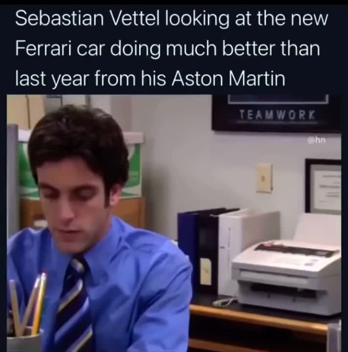 [图]当歪头看到法拉利风生水起 Sebastian Vettel when he sees the Ferrari doing well. F1 meme