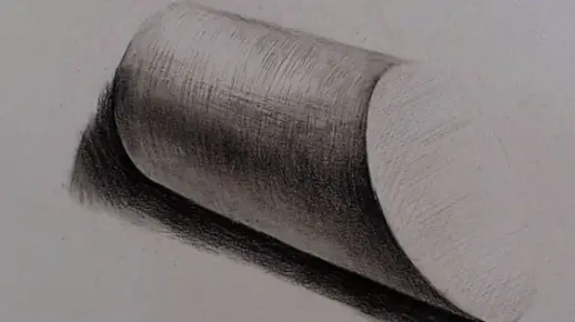 【素描教学】零基础素描教学，素描石膏几何体圆柱体的画法
