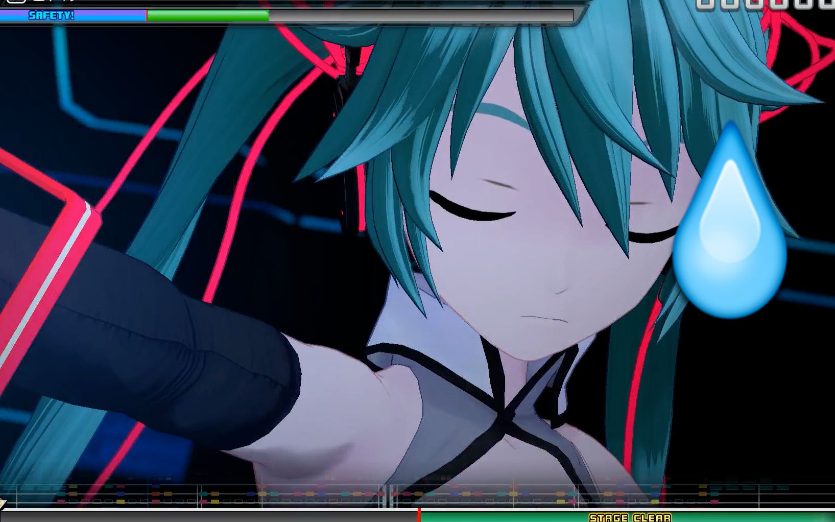 [图]【初音ミク Project DIVA Mega39's+ · 手元】挑战单手 Normal ヒバナ Perfect，失败