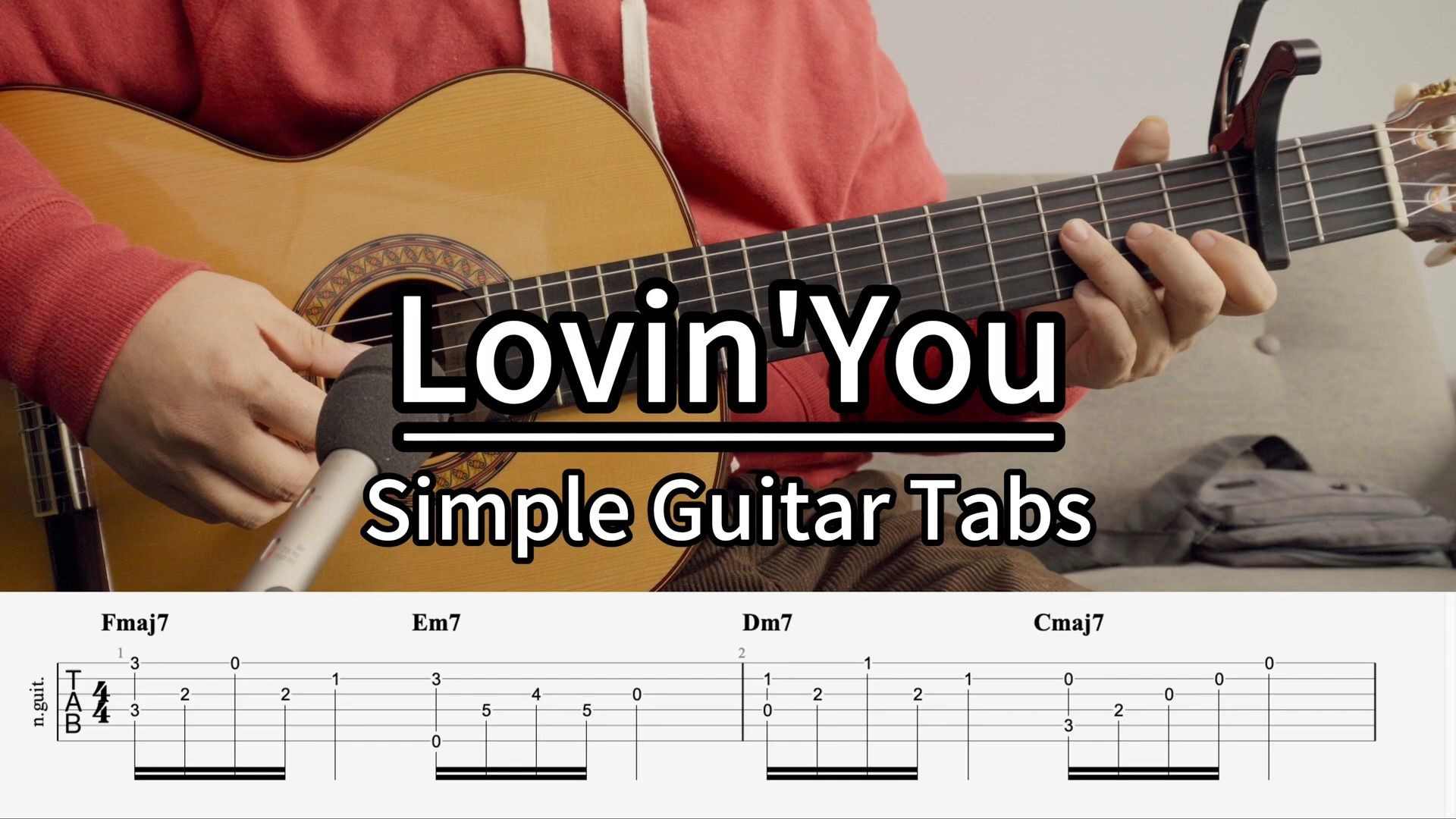 【吉他谱】简易吉他谱 - loving you