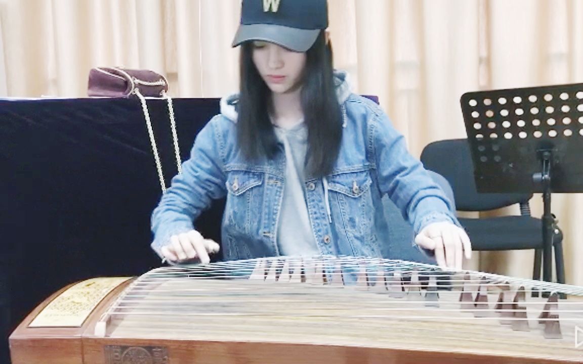 【鞠婧祎】弹古筝(菜鸟的第一堂课非要弹曲子)