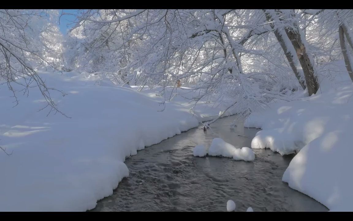 e701 冬天冬季童话世界圣诞节新年东北森林原野下雪天雾凇白雪皑皑冰天雪地冰雪奇缘寒冷的冬天飘雪诗歌朗诵唱歌跳舞天鹅湖歌曲配乐大屏幕舞台LED背...