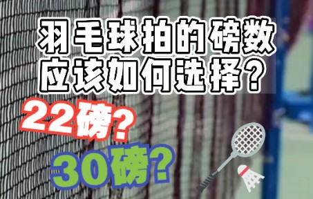 羽毛球拍的磅数该怎么选?30磅就一定比22磅厉害吗?哔哩哔哩bilibili