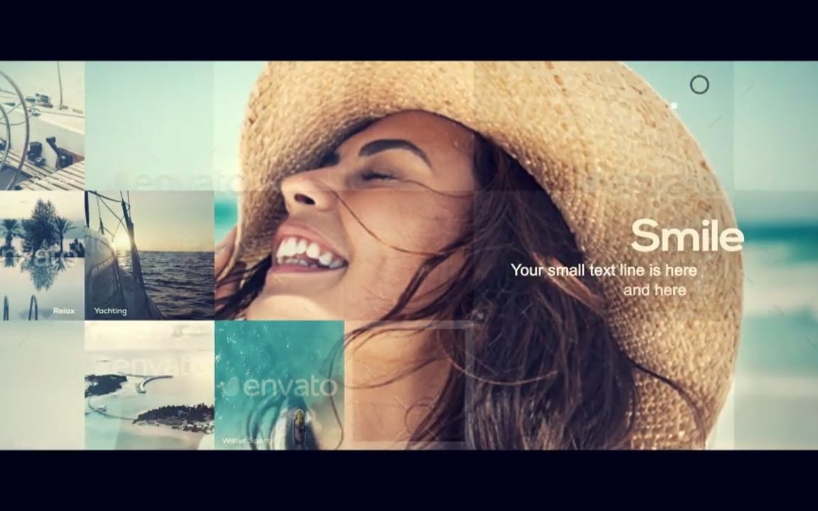 AE模板 时尚清新百叶窗效果旅行摄影视频过渡特效 Videohive  Summer Concept哔哩哔哩bilibili