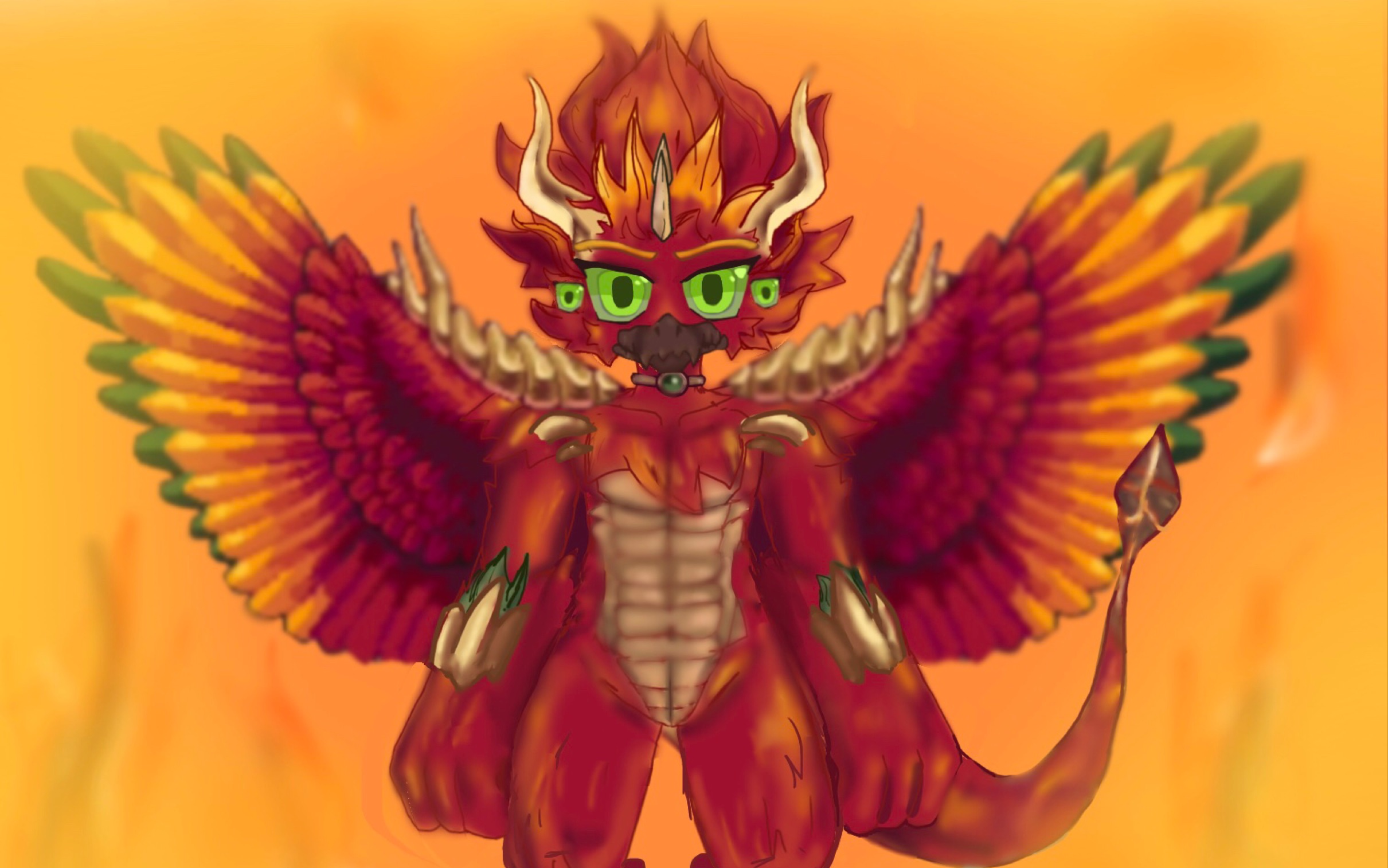 假如丛林龙是furry……【泰拉瑞亚灾厄mod】丛林龙 犽戎 绘画过程