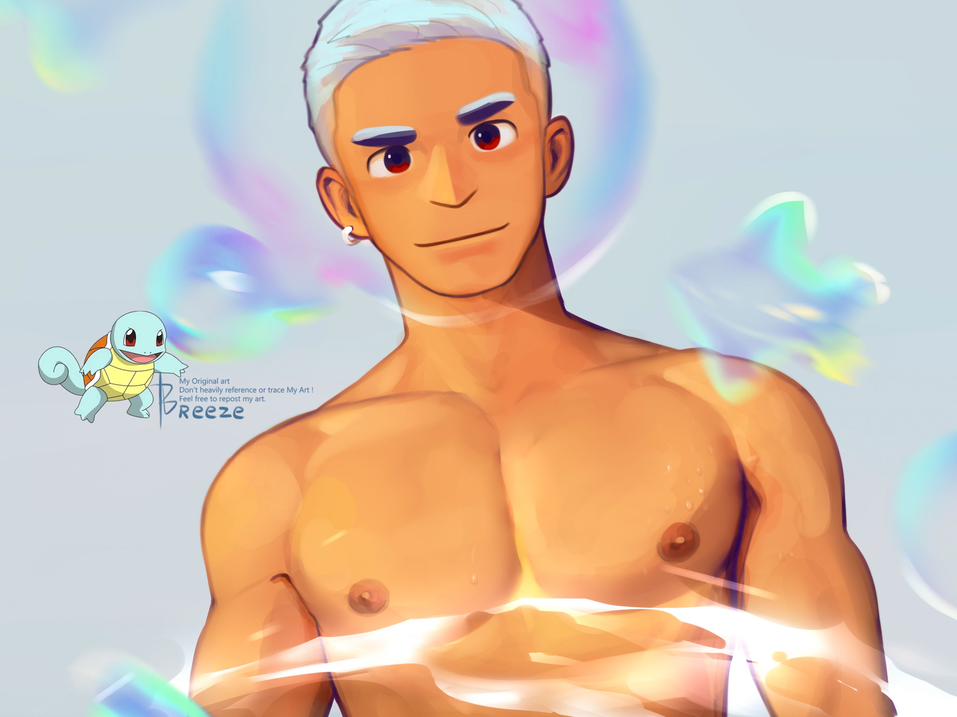 杰尼龟拟人化~谁要和我一起吹泡泡?