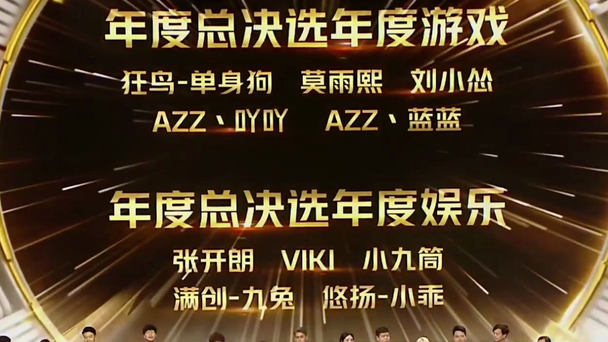 [图]张开朗 VIKI 小九筒 九兔 小乖 单身狗 莫雨熙 刘小怂 吖吖 蓝蓝 虎牙星盛典非凡之夜年度娱乐和游戏颁奖