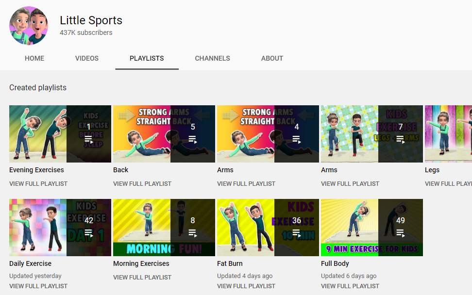 [图]youtube "Little Sports" 百集儿童运动视频 居家锻炼必备 54-103 （截至20210203）