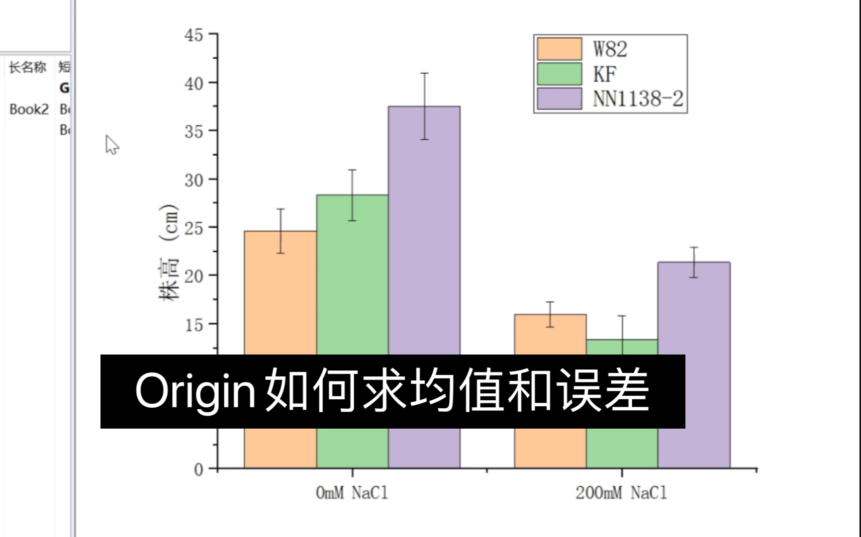 如何用origin求误差棒