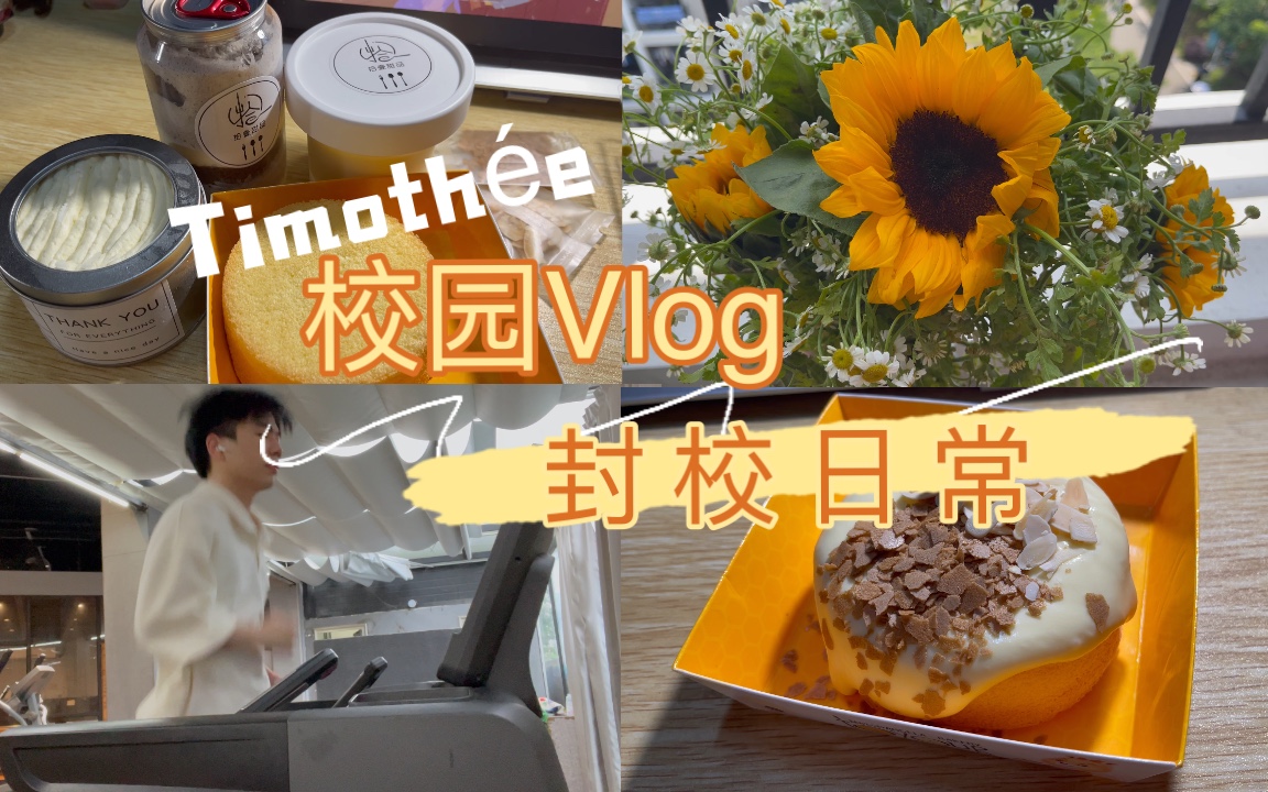 [图]【校园Vlog】 封校日常之我在学校挺好的｜插花艺术｜甜点品尝｜运动打卡｜学习记录｜日常分享