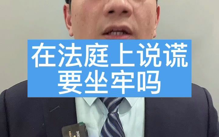 重庆刑事律师 在法庭上说谎是什么后果(智豪律师专注刑案)哔哩哔哩bilibili