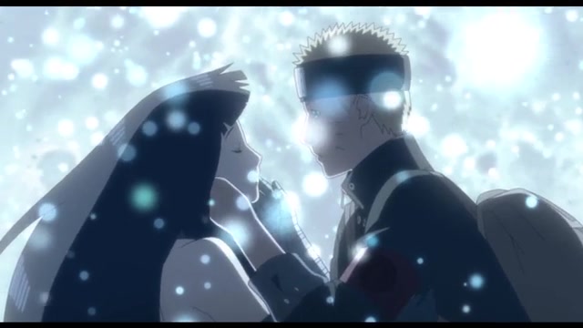 鸣人和雏田在月下的一幕越看越温馨