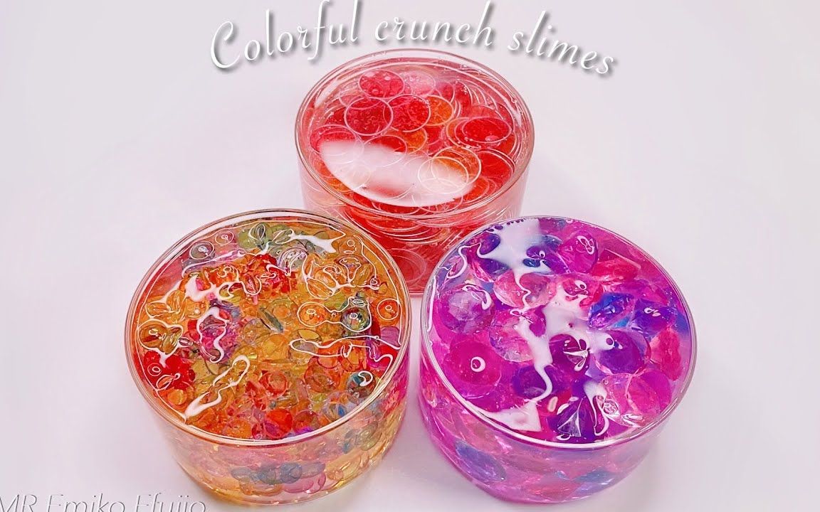 emikoffujio五彩透明软糖史莱姆colorfulcrunchslimes
