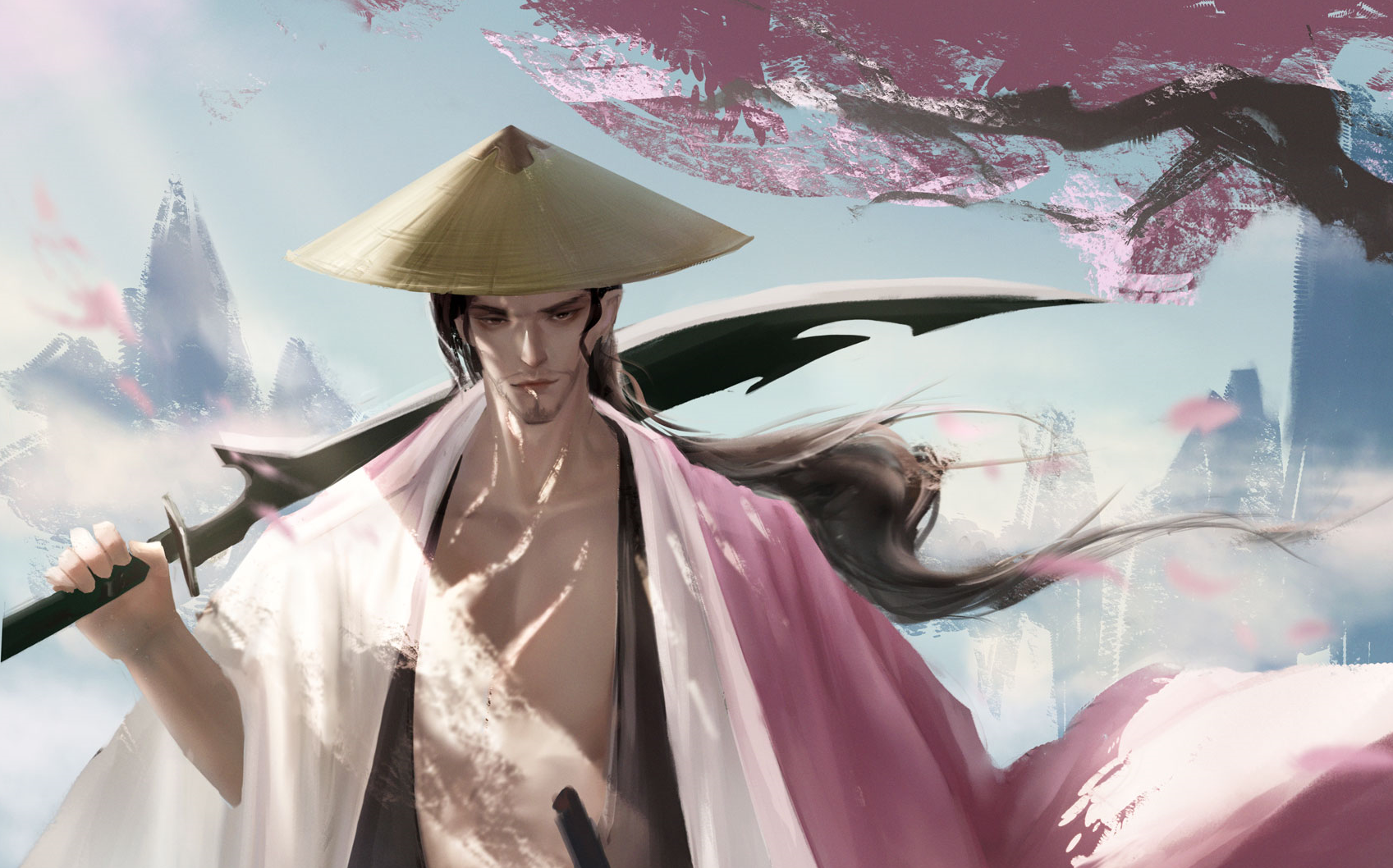 【死神bleach】京乐春水绘画过程_哔哩哔哩_bilibili