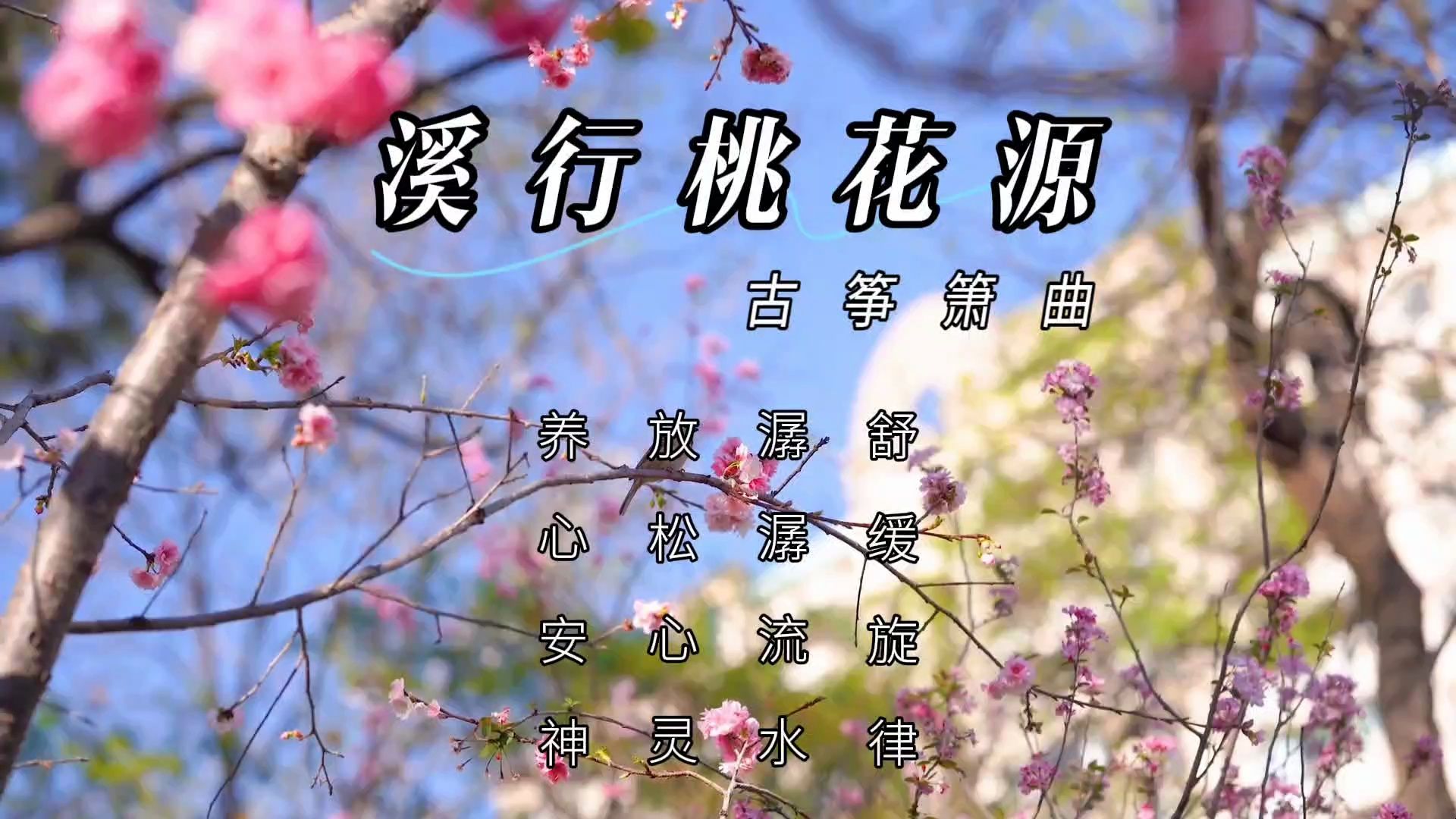 [图]【音乐静听】129古筝箫曲《溪行桃花源》舒缓旋律，潺潺流水，放松心灵，养心安神，疏肝养肾，解郁去烦，心有桃花源，处处云水间