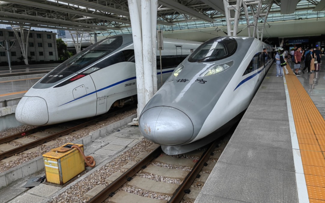 【中国铁路】g1690次列车出临平南站(车内视角)