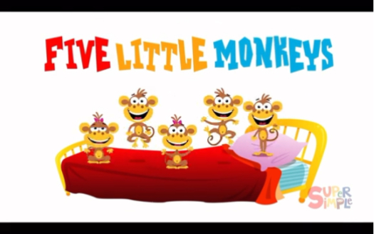 [图][SSS儿歌 185集全] 005 Five little monkeys #Super simple song儿歌 sss经典英文启蒙儿歌