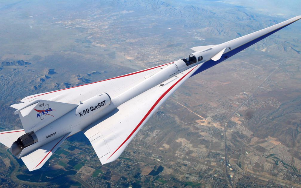 nasa 和洛馬研發的 x-59 靜音超音速飛機將於2022年底試飛