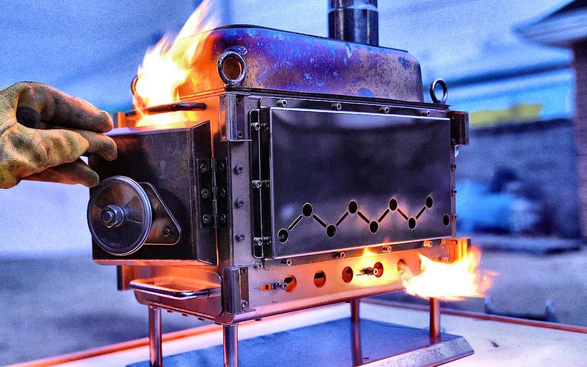 搬露营炉子无烟2次燃烧升级套件