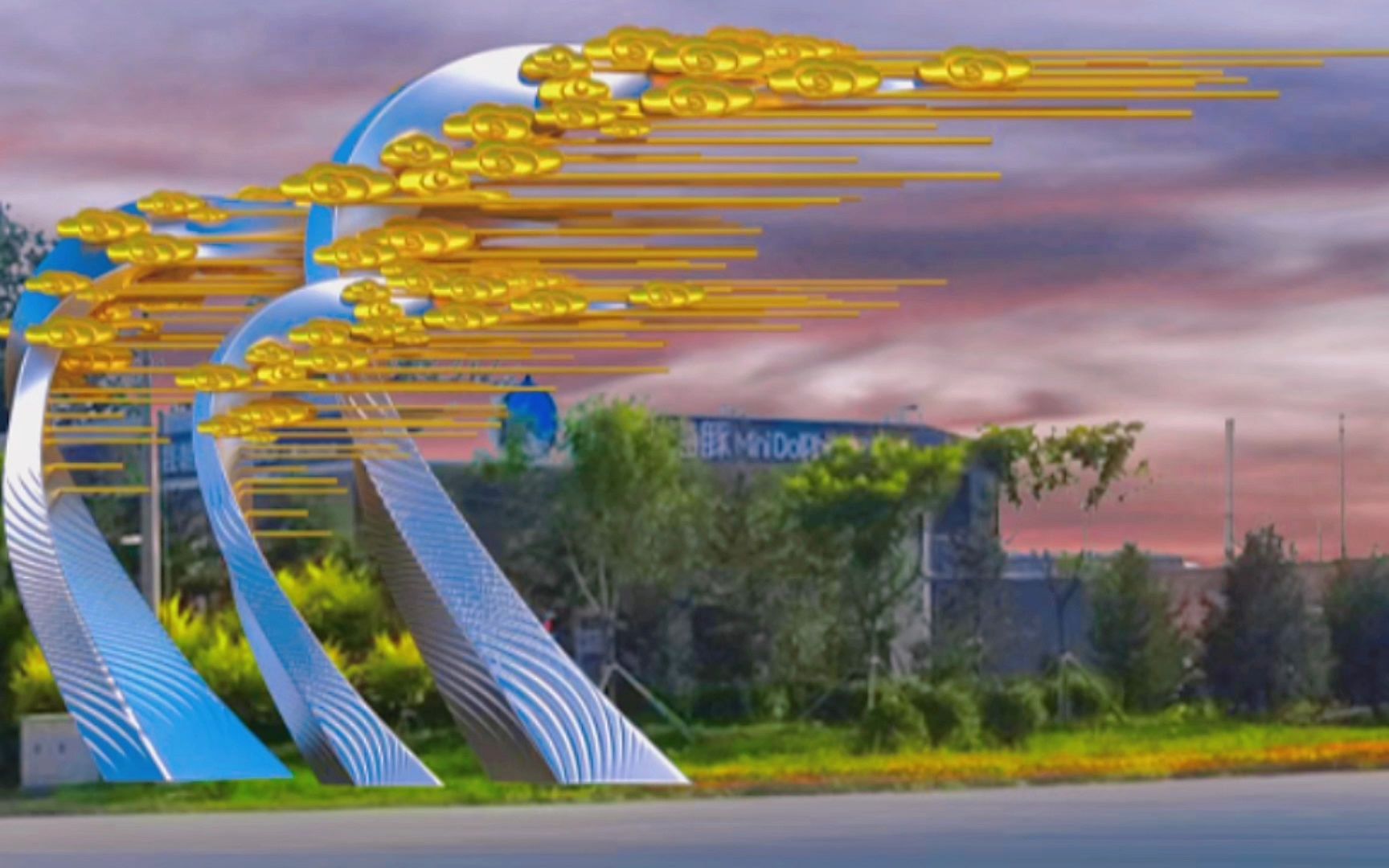 园区大门雕塑 经济开发区大门雕塑 高架大门雕塑 山西景观雕塑