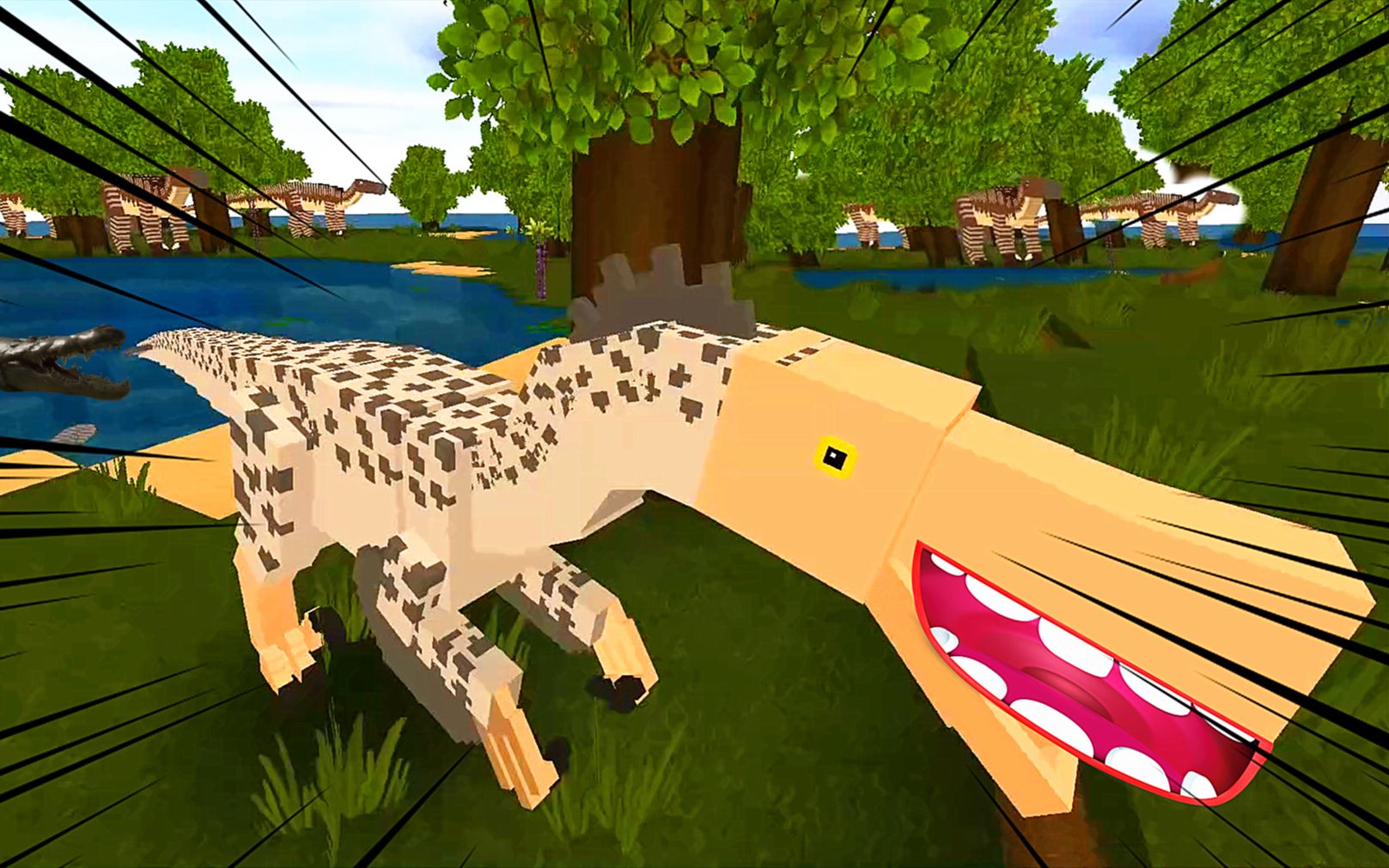 迷你世界:我驯服了一只小恐龙,他还能帮我打架!_哔哩哔哩 (゜-゜)つロ