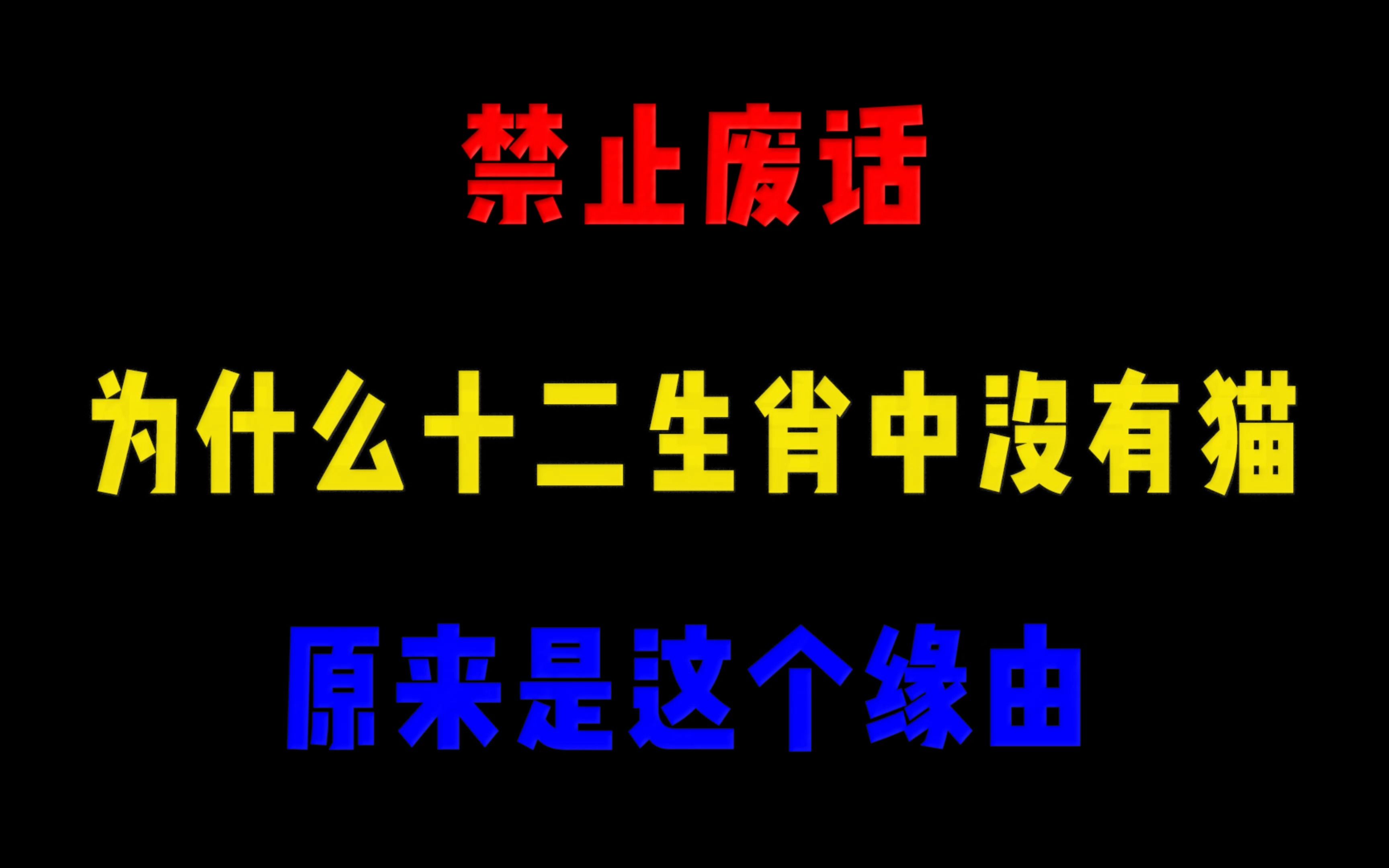 禁止废话:为什么【十二生肖】中没有猫,原来是这个缘由哔哩哔哩bilibili