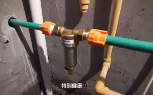 下载视频: 业主网购前置过滤器，装在入户水表箱效果好，电工担心帮忙惹麻烦